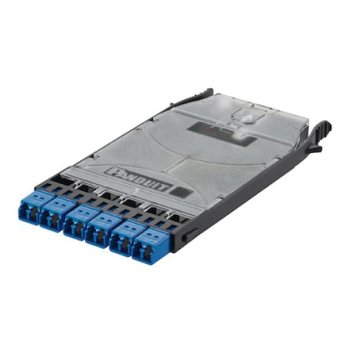 [PANDUIT_FHS9N-12-10N] Panduit Cassette HD Flex™ Con 6 Puertos LC Duplex (12 Fibras), Para Fibra Monomodo OS2, Color Azul