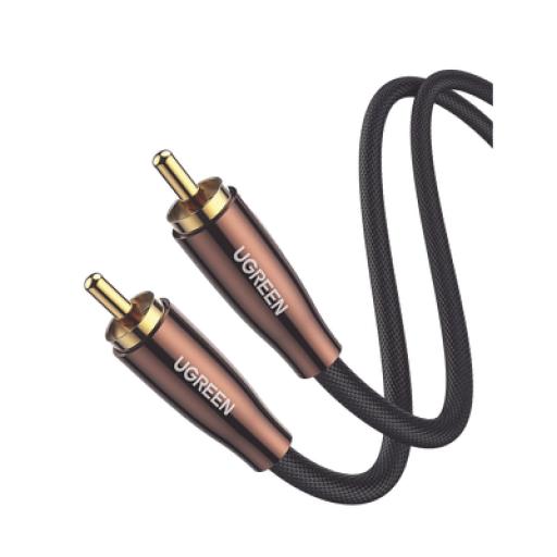 [UGREEN_10190] Ugreen Cable de Audio Coaxial Macho a Coaxial Macho  (S/PDIF) / 5.1 Canales / Diseño de Blindaje Multiple / Núcleo de Cobre / Caja de Aleacion de Cobre / 2 Metros / Color Negro