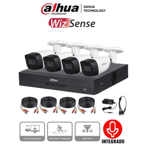 [DAHUA_DH-KIT/XVR5104HS-4KL-I3/4-HFW1500CMN-A-0280B-S2] Dahua Kit de videovigilancia Dahua Technology DH-KIT/XVR5104HS-4KL-I3/4-HFW1500CMN-A-0280B-S2