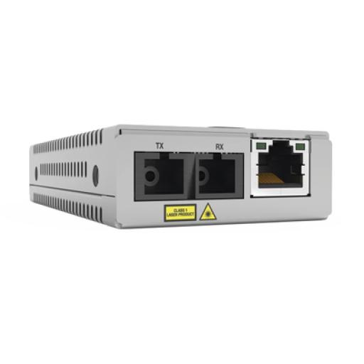 [ALLIEDTELESIS_AT-MMC200LX/SC-960] Allied Telesis Convertidor de medios, monomodo, version TAA, 10/100TX a 100LX/SC (20km)