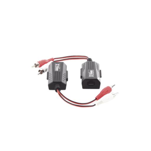 [EPCOM_TT2001A] Epcom Balun Extensor de audio analogo estereo RCA a RJ45  / Distancia 800 mts/  Cable CAT5-6 / Conector 100% COBRE / protección TVS, Calidad PREMIUM
