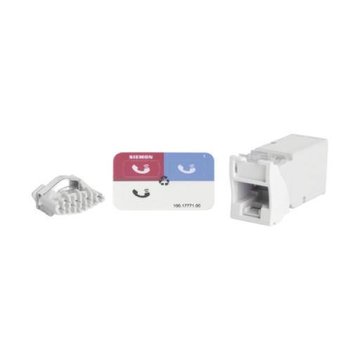 [SIEMON_Z6-02B] Siemon Jack Z-MAX UTP Categoría 6, Montaje híbrido en Placa de Pared (Plano y Angulado), Color Blanco, Versión Bulk (Sin Empaque)