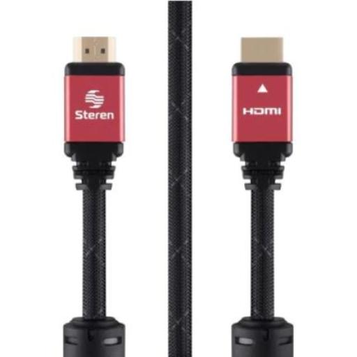 [STEREN_299-812] Steren Cable HDMI Steren 4K Tipo Cordón con Filtros de Ferrita 3.6m