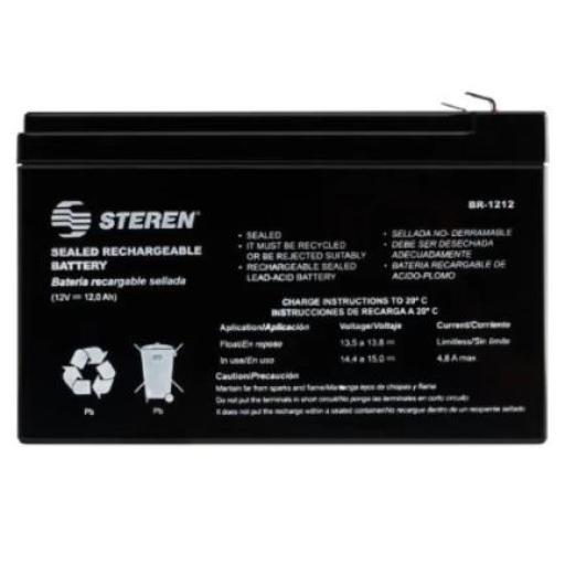 [STEREN_BR-1212] Steren Batería Steren Sellada Ácido-Plomo 12Vcc 12Ah