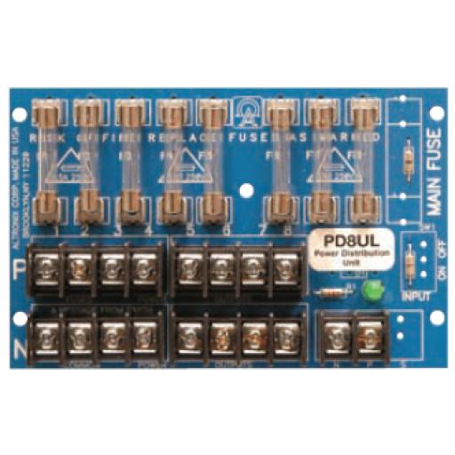 [ALTRONIX_PD8UL] Altronix Tablero distribuidor de voltaje, 8 salidas con fusible de protección. Para uso con Fuentes de poder ALTRONIX.