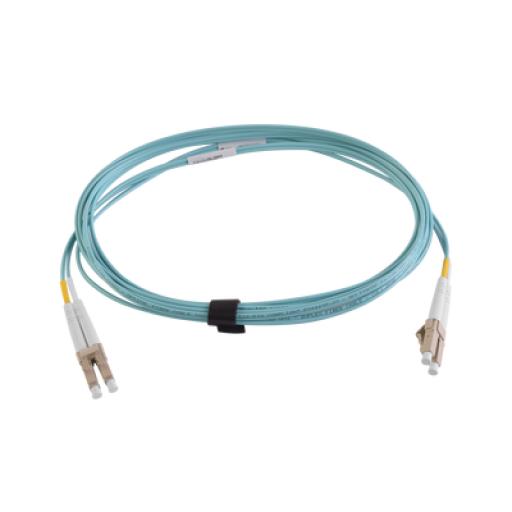 [SIEMON_FJ2-LCLC5V-05AQ] Siemon Jumper de Fibra Óptica Multimodo 50/125 XGLO OM4, LC-LC Duplex, OFNR, Color Aqua, 5 Metros