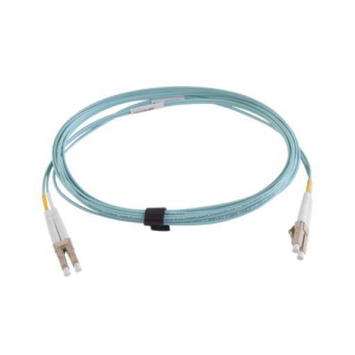 [SIEMON_FJ2-LCLC5V-07AQ] Siemon Jumper de Fibra Óptica Multimodo 50/125 XGLO OM4, LC-LC Duplex, OFNR, Color Aqua, 7 Metros