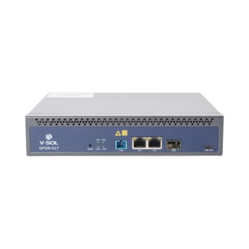 [V-SOL_V1600-GS] V-SOL OLT de 1 puerto GPON SC/UPC + 3 puertos Uplink (2 puertos Gigabit Ethernet + 1 puerto SFP/SFP+) , hasta 128 ONUS,