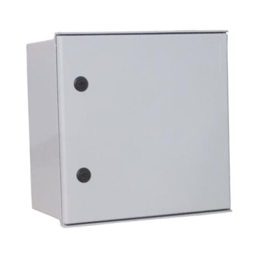 [PRECISION_PST-4040-20P] Precision Gabinete de Poliéster IP65 Uso en Intemperie (400 x 400 x 200 mm) con Placa Trasera Interior de Plástico (Incluye Chapa y Llave).