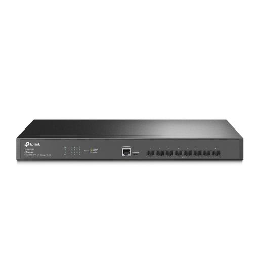 [TPLINK_TL-SX3008F] TPLINK Switch Fibra Óptica L2+ Omada / 8 Puertos SFP+ 10G /  2 Puertos Consola (RJ45 y micro-USB) / Administración Centralizada Omada o Stand-Alone / Multicast IGMP / Calidad de Servicio / Montaje en Rack / Silencioso (sin ventiladores)