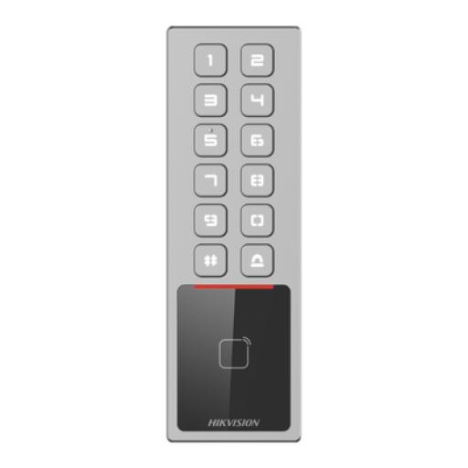 [HIKVISIONDIGITALTECHNOLOGY_DS-K1T805MX] Hikvision Digital Technology Teclado Exterior Antivandálico IP65 & IK08 / Administrable en la Nube / Alta y Baja de Passwords Remotamente con Horarios / Acceso por PIN o Tarjeta MIFARE