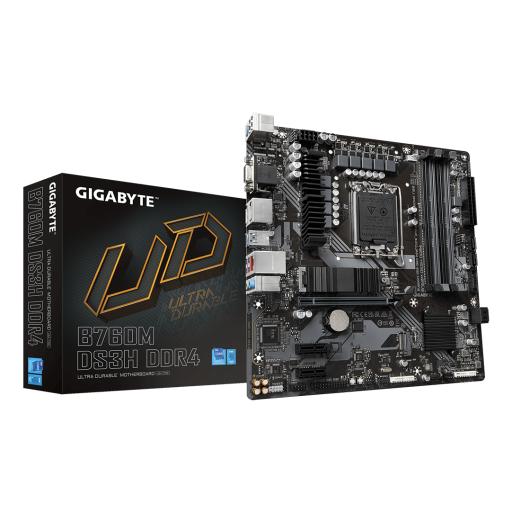 [GIGABYTE_B760M DS3H DDR4 ] Tarjeta Madre Gigabyte Micro-ATX B760M DS3H DDR4 128gb S1700