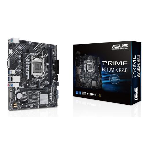 [ASUS_PRIME H510M-K R2.0] Tarjeta madre ASUS Micro-ATX PRIME H510M-K R2.0 S-1200 Intel H470 64GB