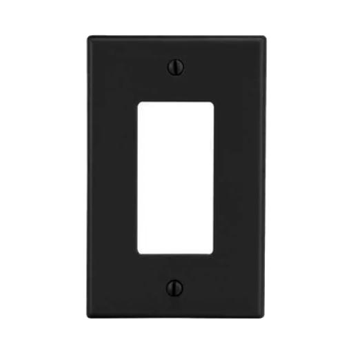 [HUBBELL_HUB-P26-BK] Hubbell Tapa para Contacto Dúplex Color Negro.