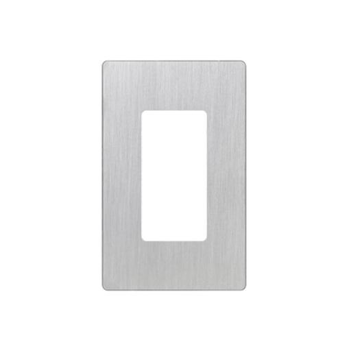 [LUTRON_CW1SS] Lutron Placa de pared 1 espacio, diseño tipo metálico, para atenuador (dimmer), apagador ó control remoto inalámbrico LUTRON.