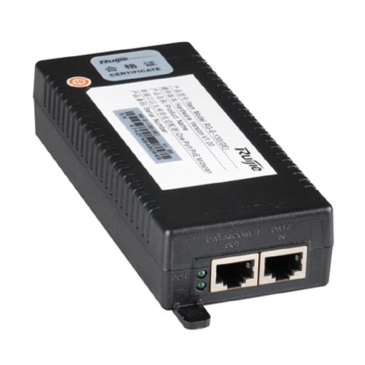 [RUIJIE_RG-E-130(GE)] RUIJIE Inyector PoE estándar 802.3at Gigabit (53 V - 0.6 A - 30w)