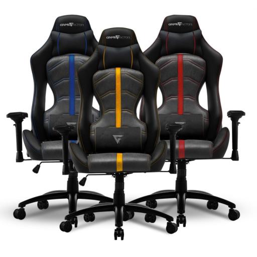 [GAMEFACTOR_CGC650 RD] Game Factor SILLA GAME FACTOR LEATH-AIRE RECLINABLE 4D, METAL NEGRA/ROJO CGC650 RD
