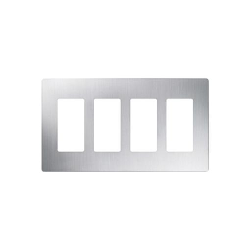 [LUTRON_CW4-SS] Lutron PLACA DE PARED, COLOR SS 4 ESPACIOS