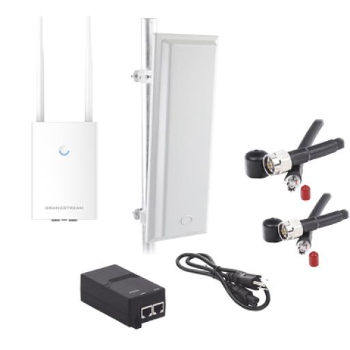 [GRANDSTREAMNETWORKS_GWNTXP90] Grandstream Networks Kit de radio GWN7605LR con antena TXS25619DP, para amplia cobertura de WiFi en 90º, frecuencia (2.4 a 2.5 GHz) y (5.1 a 6.5 GHz), 1.27 Gbps y administración desde la nube gratuita