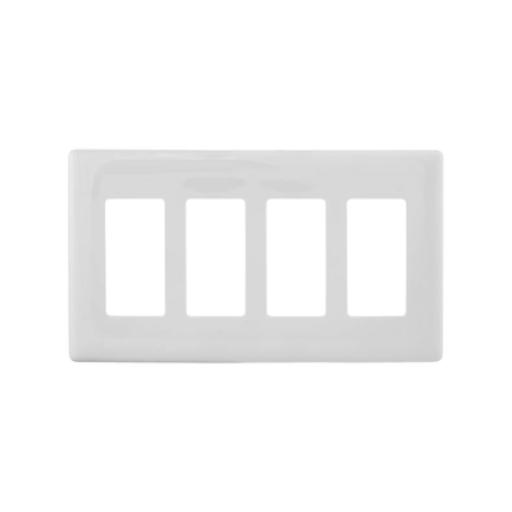 [HUBBELL_HUB-NPS-264W] Hubbell Tapa 4 Multigang/ Color Blanco.