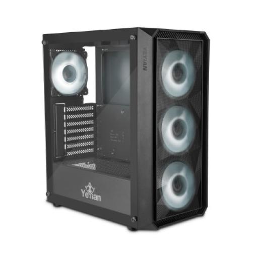 [YEYIAN_YCM-APLAN-01] Yeyian GABINETE YEYIAN LANCER 4 VENT/ATX/MEDIA TORRE/MESH/CRIST TEM LAT/NEGRO