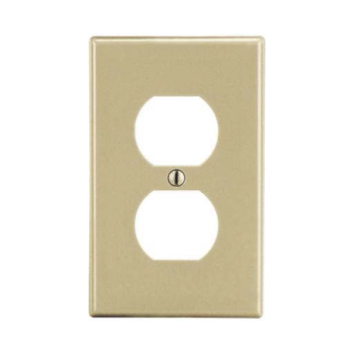 [HUBBELL_HUB-P8I] Hubbell Placa de Pared para Contacto Duplex Color Marfil.