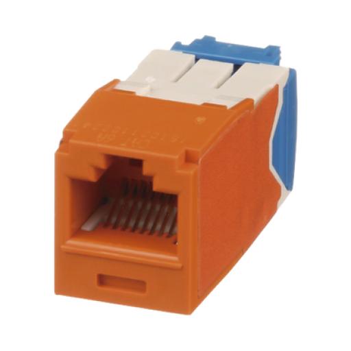 [PANDUIT_CJ6X88TGOR] Panduit Conector Jack RJ45 Estilo TG, Mini-Com, Categoría 6A, de 8 posiciones y 8 cables, Color Naranja