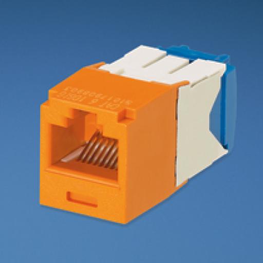 [PANDUIT_CJ6X88TGOR] Panduit Conector Jack RJ45 Estilo TG, Mini-Com, Categoría 6A, de 8 posiciones y 8 cables, Color Naranja