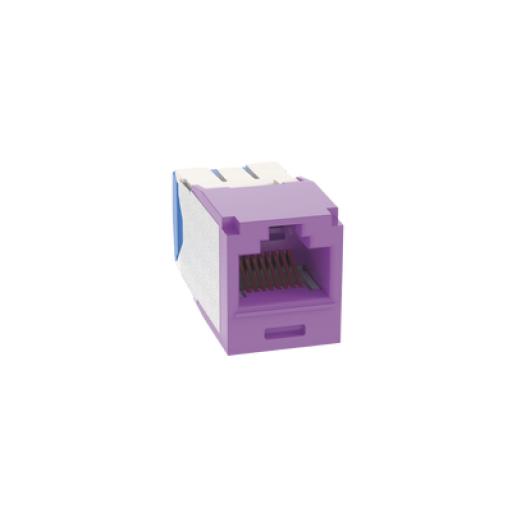 [PANDUIT_CJ6X88TGVL] Panduit Conector Jack RJ45 Estilo TG, Mini-Com, Categoría 6A, de 8 posiciones y 8 cables, Color Violeta