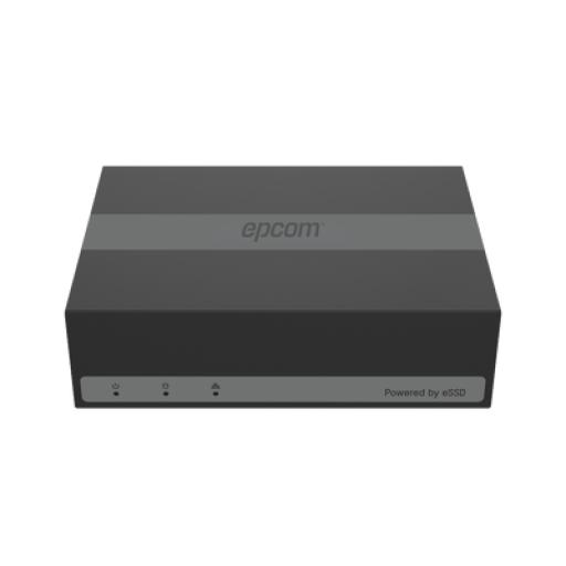 [EPCOMPROFESSIONAL_EXQ04TURBO] EPCOM PROFESSIONAL DVR 4 Megapíxel Lite / 4 Canales TurboHD + 1 Canal IP / 15 Días de Grabación / Unidad de Estado Solido Incluido / H.265+ / Acusense Lite (Evita Falsas Alarmas) / Diseño Ultra Compacto / Extra Silencioso / eSSD de 480 GB
