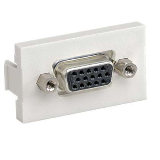 [PANDUIT_CHD15HDCIWY] Panduit Inserto Plano de 1/3, Con Acoplador VGA Hembra-Hembra de 15 Pines, Color Blanco Mate