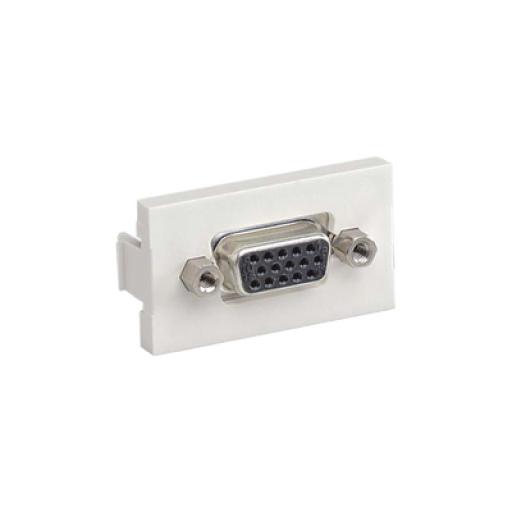 [PANDUIT_CHD15HDCIWY] Panduit Inserto Plano de 1/3, Con Acoplador VGA Hembra-Hembra de 15 Pines, Color Blanco Mate