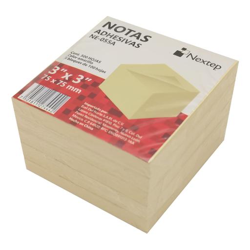 [NEXTEP_NE-055A] Nextep Notas Adhesivas Nextep 3x3 Amarillo 5 Bloques 500 Hojas