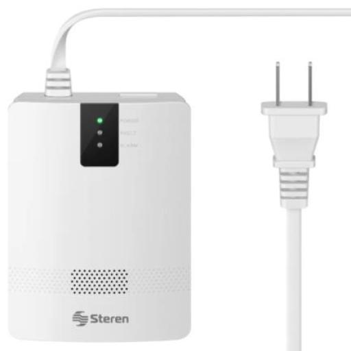 [STEREN_ALA-GAS] Steren Alarma de Gas Steren Audible de 80 dB Cable de 1.3m Color Blanco