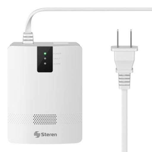 [STEREN_ALA-GAS] Steren Alarma de Gas Steren Audible de 80 dB Cable de 1.3m Color Blanco