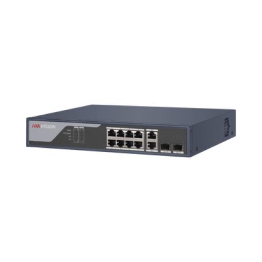 [HIKVISIONDIGITALTECHNOLOGY_DS-3E1310P-SI] Hikvision Digital Technology Switch PoE+ / Administrable / Uso en Rack (1 U) / 8 Puertos PoE+ / 2 Puertos SFP / 2 Puertos Uplink Gigabit / Configuración Remota desde Hik-PartnerPro / PoE Hasta 300 Metros / 125 W