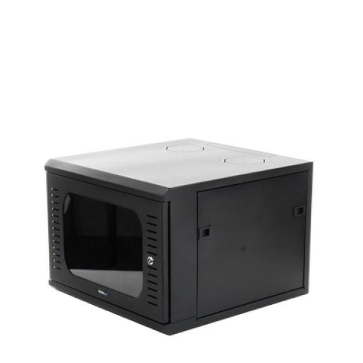 [LINKEDPROBYEPCOM_SR-1906-GFPR2] LINKEDPRO BY EPCOM Gabinete para Montaje en Pared, con Puerta de Cristal Templado, Cuerpo Fijo, con 4 Unidades de Rack, de 19in, Fabricado en Acero