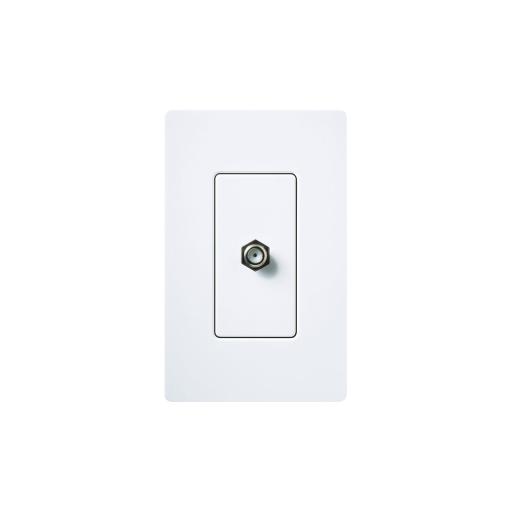 [LUTRON_CACJWH] Lutron Adaptador de cable coaxial, de pared para cable de TV.