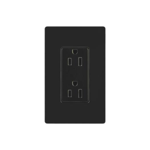[LUTRON_CAR15BLS] Lutron Tomacorriente, receptaculo convencional 120V, 15A, color negro.