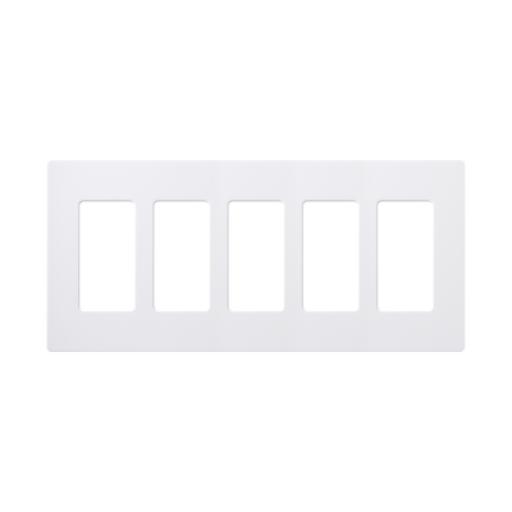 [LUTRON_CW5WH] Lutron Placa de pared 5 espacios, para atenuador (dimmer), switch ó control remoto PICO inalámbrico
