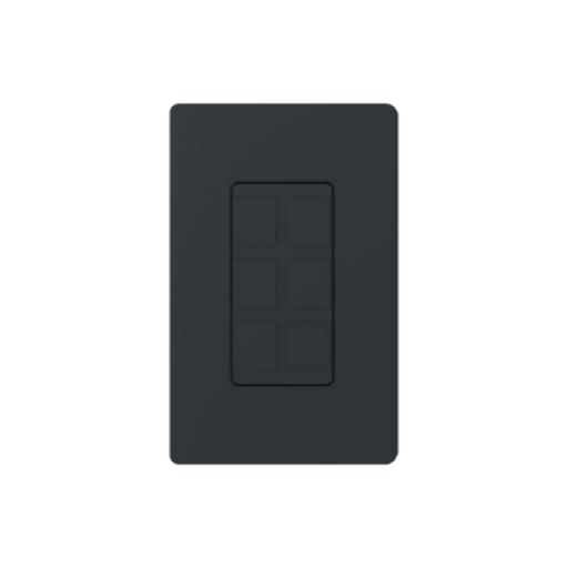 [LUTRON_SC6PFMN] Lutron Placa de 6 puertos, color negro night.