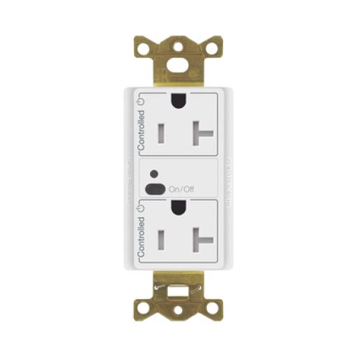 [LUTRON_CAR2S20DTRWH] Lutron Receptáculo inalámbrico Lutron VIVE / 20 A, control inteligente en los 2 conectores.