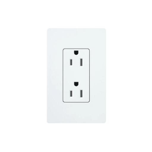 [LUTRON_CAR15WH] Lutron Tomacorriente receptáculo convencional  120V, 15A, color blanco.