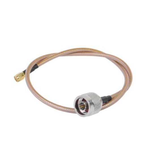 [EPCOM_SN142KSMAI60] Epcom Jumper con Cable LP142 de 60 cm, con Conectores N Macho a SMA Inverso Macho (Hasta 8GHz)