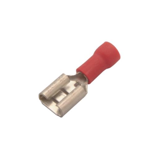 [EPCOM_AE51231] Epcom Terminal tipo hembra aislada 0.250 / 22 - 16 AWG / Rojo / Paquete de 25 piezas.
