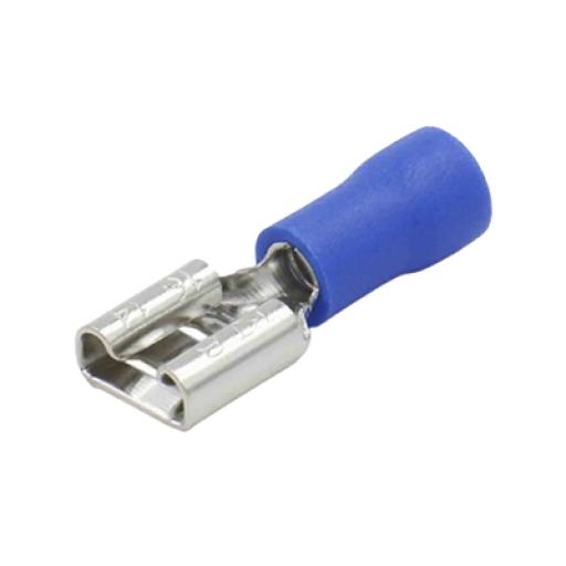 [EPCOM_AE55095] Epcom Terminal tipo hembra aislada 0.250 / 16 - 14 AWG / Azúl / Paquete de 25 piezas.