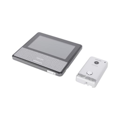 [KOCOM_KCVS701IP2WB] Kocom KIT DE VIDEOPORTERO IP COLOR NEGRO / Apertura con app / Súper elegante / Monitor WIFI / soporta 4 monitores y 2 frentes de calle/ Alimentacion 110vca