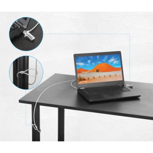 [MANHATTAN_440448] Candado de seguridad para laptop con ranura K-slot Manhattan.