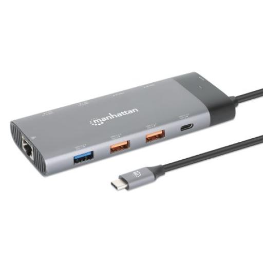 [MANHATTAN_130714] Docking Station USB-C para monitor dual 8K Manhattan.