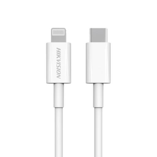 [HIKVISIONDIGITALTECHNOLOGY_HS-HUB-CBC2L] Hikvision Digital Technology Cable USB-C a Lightning / MFi Certificado / 1 Metro / Ideal para iPhone, iPad y iPod / Carga Rápida 3 Amp / Carga y Sincronización de Datos / 480 Mbps /  60 Watts 